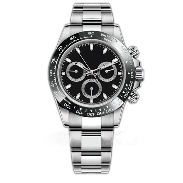 

mens watch 116500ln designer 2813 movement automatic sapphire wristwatch silver ceramic bezel 316l steel adustable fold296h, Slivery;brown