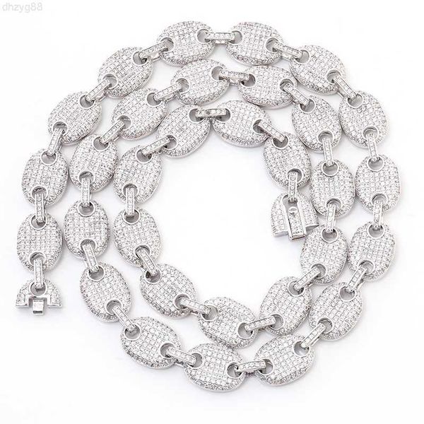 

hip-pop youth force jewelry 22k white chunky gold cuban chain necklaces, Silver
