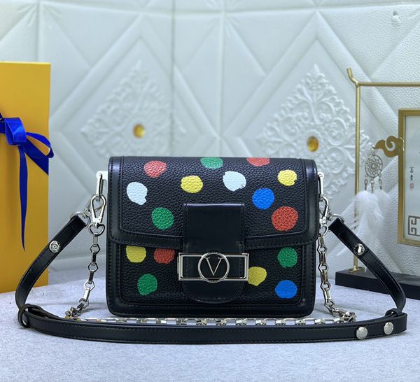 

designer womens shoulder bag luxury yk dauphine handbags flower letter chain crossbody ladies messenger bags taurillon leather fashion envel