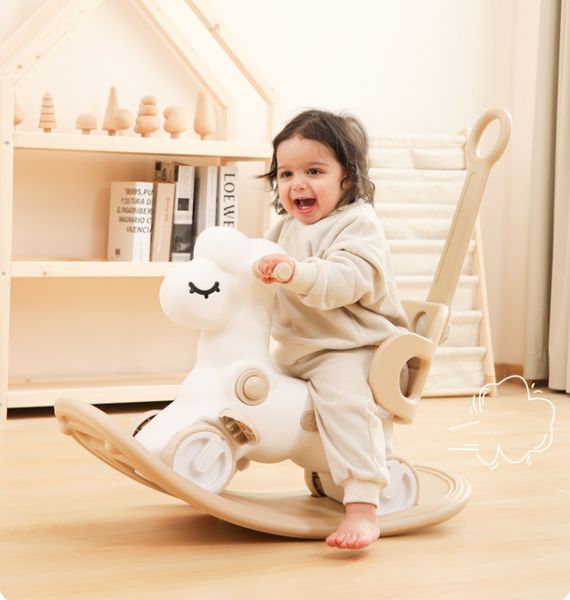 

baby rocking horse children's rocking horse toy rocking horse yo car two-in-one baby rocking car home anti-fall