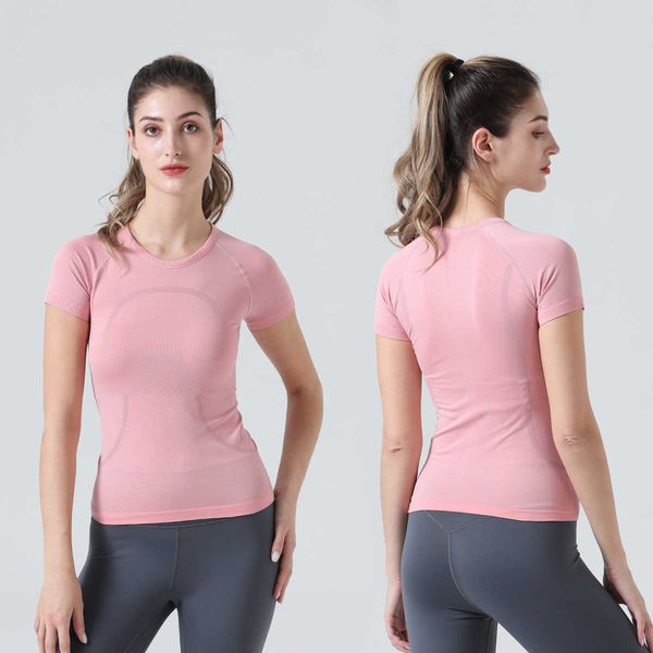 

womens t-shirt swiftly tech 3.0 lulus yoga wear ladies sports t shirts short-sleeved t-shirts moisture wicking knit high elastic fitness fas, Gray