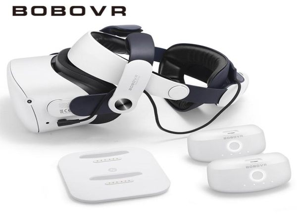 

Glasses 3D BOBOVR M2 Plus Head Strap Twin Battery Combo Compatible Meta Quest 2 VR Power Bank Charger Stationdock with B2 Bat6544470 B