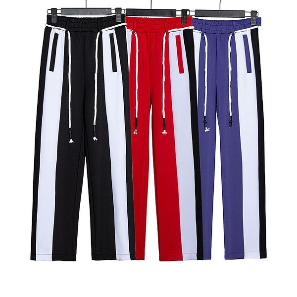 

designer palms mens pants women's angels sweatpants loose casual rainbow stripes contrast panel drawcord sweatpants cargo pants size s/, Black