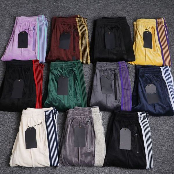 

mens designer pants velours fashion causal sport pants for men sweatpants jogging trousers high street hop hip trousers black grey army