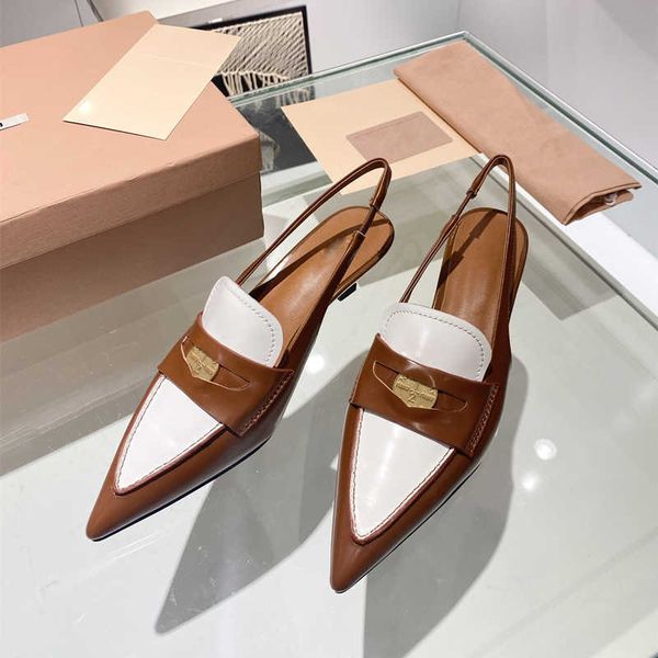 

designer new womens sandals mius slides pointed cat heel sandals 2023 baotou shallow heels french fashion brand womens shoes heels, Black