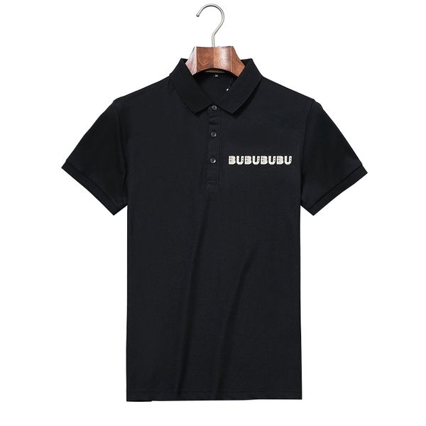 

mens polo shirts designer polo high street embroidery solid color lapel polos bur letter quality cottom clothing tees polos size m-3xl, White;black