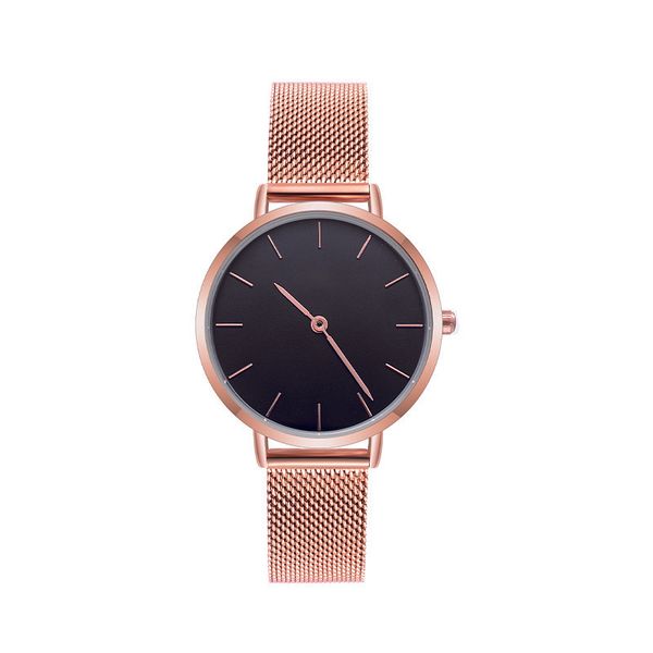 

2023 men's watch quartz brand watch fashion casual two pin multifunctional waterproof steel band watches, Slivery;brown