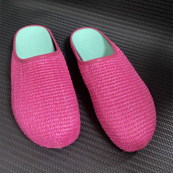 

Wave knit Sandals Womens women knit slippers flat shoes fashion summer shoes slipper FH400, #1 raffias brown-sandal