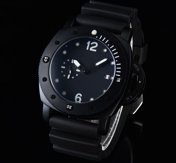 

new sport three two needles leather belt wristwatch 50mm sub dials work fashion mens watches quartz chronograph wholesale men's gifts w, Slivery;brown