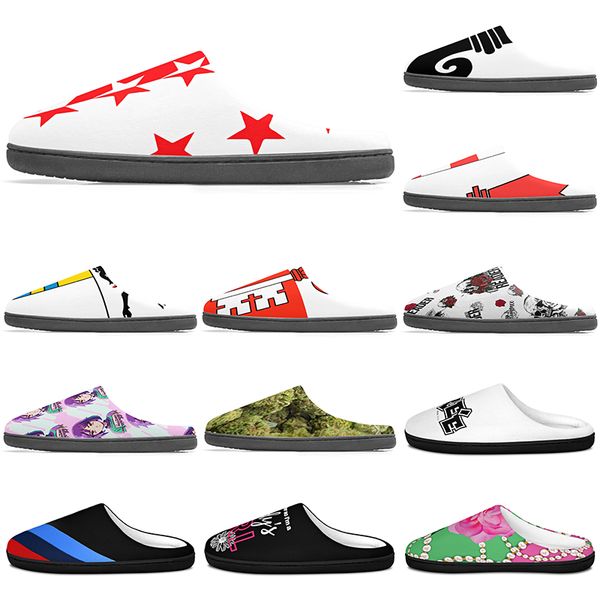 

diy Slippers Custom Slippers Customized Cotton Slippers Men Women Cotton Slippers cute antislip antiskid Warm Customized Patterns big Size 11657