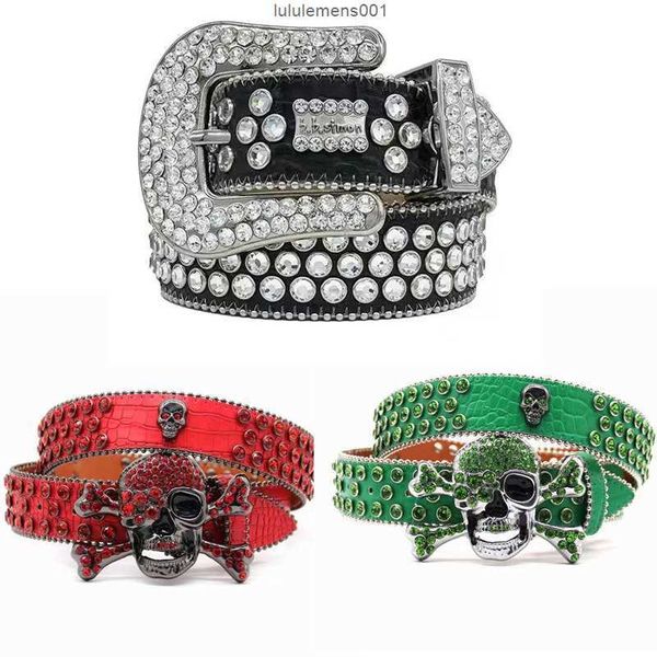 

belts designer bb simon belts for men women shiny diamond belt black on black blue white multicolour with bling rhinestones as gift, Black;brown