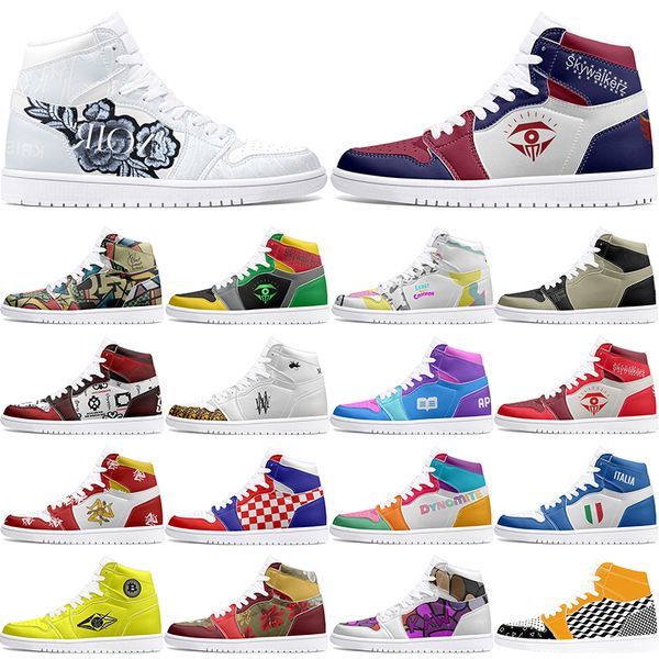 

Customized Shoes 1s DIY shoes Basketball Shoes black blue damping Men Women shoes Customized Character Trend Versatile Outdoor sneaker