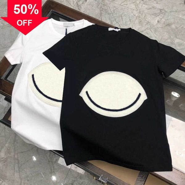 

men's polos men t-shirt letter print short sleeve trendy summer ins tees fashion casual shirts women clothes cool active sport run s to, White;black