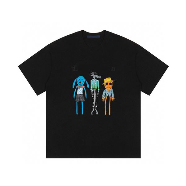 

men's t-shirt designer t-shirt luxury fashion cotton embroidery sweat-absorbing breathable letter printing couple outfit, White;black