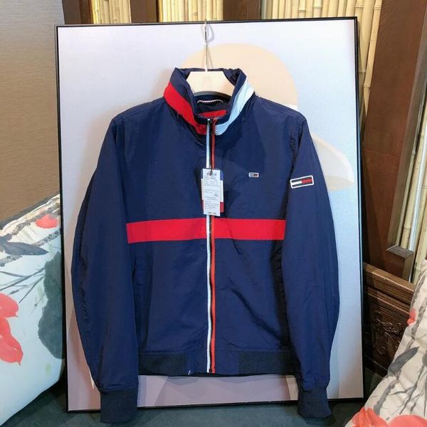 

outdoor jeans jackets zipper windbreaker men designer jacket coats long sleeve oversized, Black;brown