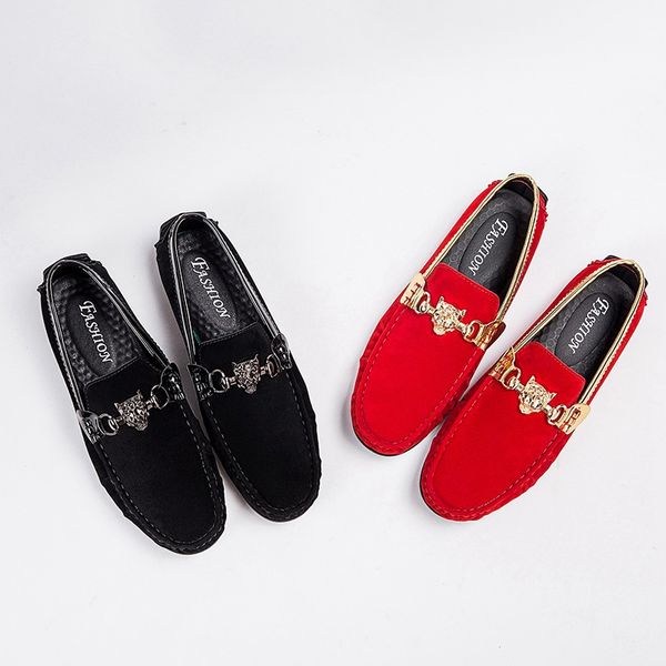

loafers leather mens luxury shoes summer causal flats moccasins slip on driving shoes for men black/blue plus size 48