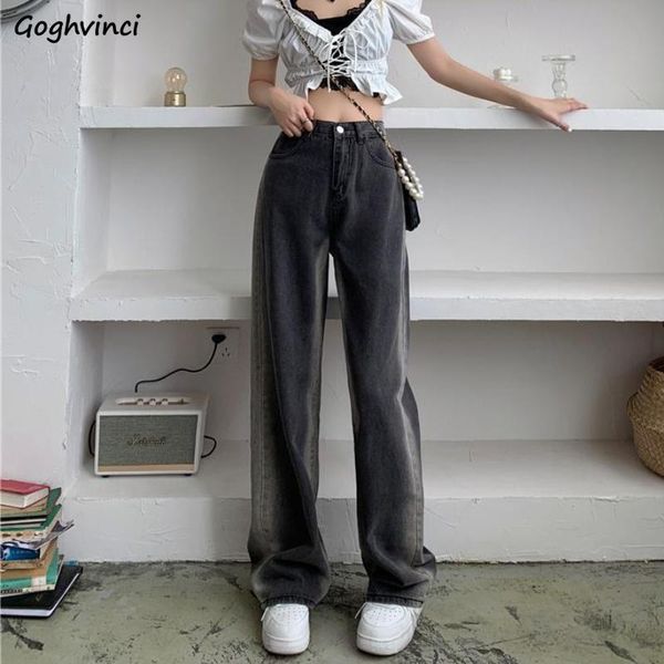 

jeans jeans women gradient denim female baggy gothic korean style trendy high waist mopping wide leg trousers harajuku retros clothes, Blue