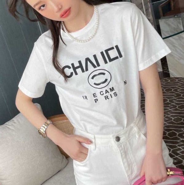 

luxury fashion women's t shirt ch brand tees men t-shirt designer paris trendy letter print couple short sleeve summer cotton round ne, White
