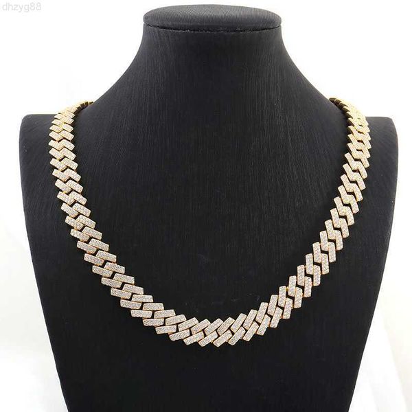 

wholesale 12mm mens cuban link bracelet iced out moissnaite sterling silver hip hop jewelry cuban chain