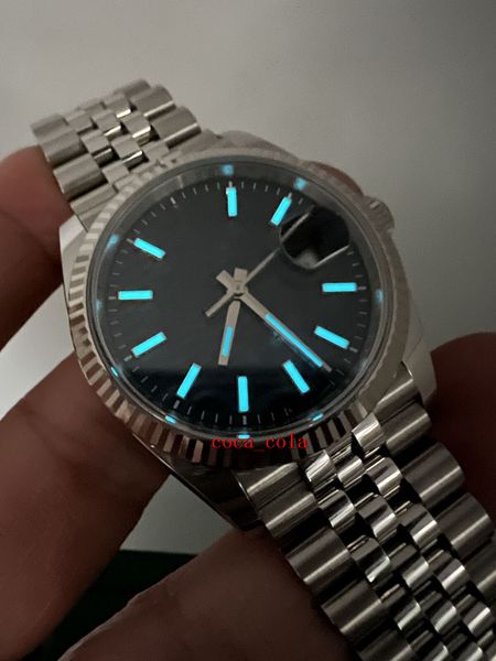 

brand 41mm new watch 2023 motif blue dial jubilee full set unworn sapphire glass mechanical automatic men's wristwatches, Slivery;golden