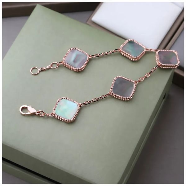 

van clover bracelet designer four leaf clover bracelet fashion 18ct gold ladies jewellery accessories gift, Golden;silver