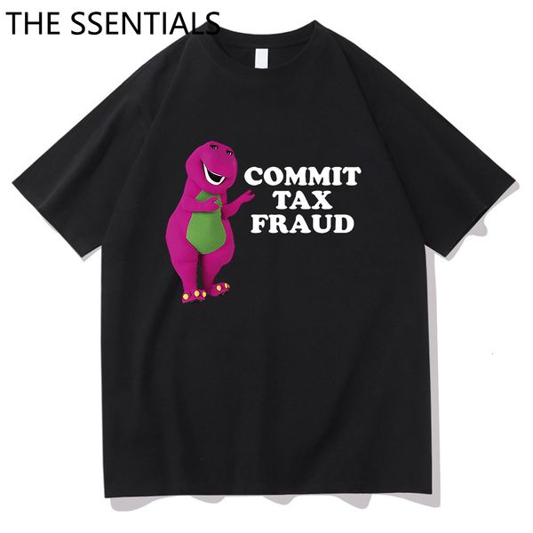 

men's t-shirts commit tax fraud t shirt men harajuku cartoon letter printing tshirt graphic casual cotton tees shirts anime clothes 23, White;black