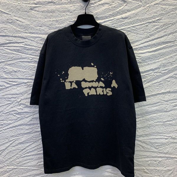 

paris mens t shirts europe france luxury letter graphic printing fashion mens leave me alone short sleeve tshirt women 2b clothes casual cot, White;black