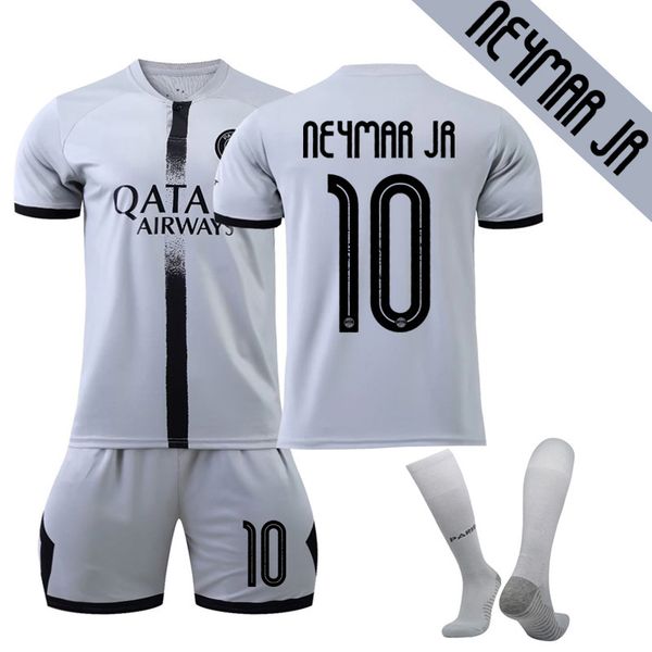 

soccer jerseys 2023-24 away grey football suit no. 30 no. 7 no. 10 soccer jersey, Black;yellow