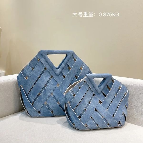 

soft leather blue totes designer woven handbag women luxury leather handbags large capacity tote bags