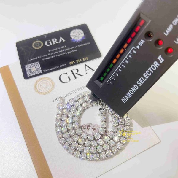 

ready to ship bulk stock wholesale price 3mm 4mm 5mm 925 silver bracelet necklace moissanite tennis chain