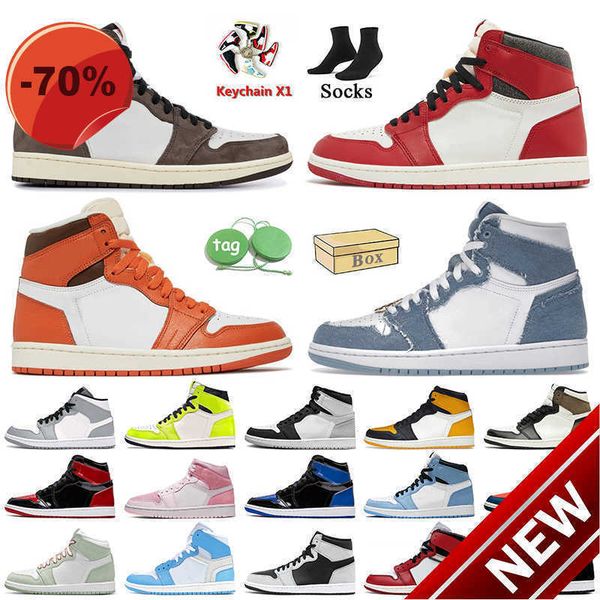 

2023 high basketball shoesdenim starfish 1s shoes jumpman 1 og lost and found cactus jack taxi yellow toe patent bre
