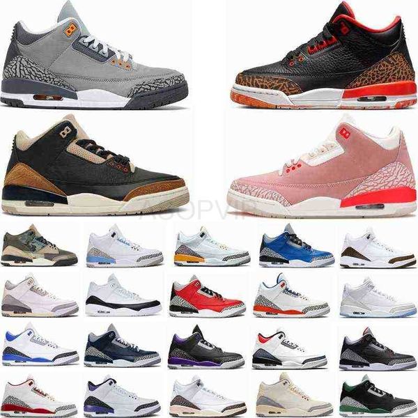 

jumpmans 3 men basketball shoes 3s cardinal red rust pine gree unc black cement racer blue fire court purple cool grey laser ge mens