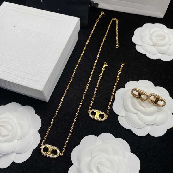 

designer celie necklace jewelry golden arc de triomphe basic classic women's pendant colorless bracelet light luxury high-grade collar, Silver