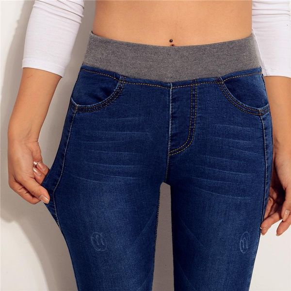 

jeans athvotar high waist skinny jeans woman women freddy small feet pencil jeans push up fitness denim pants women 2019, Blue
