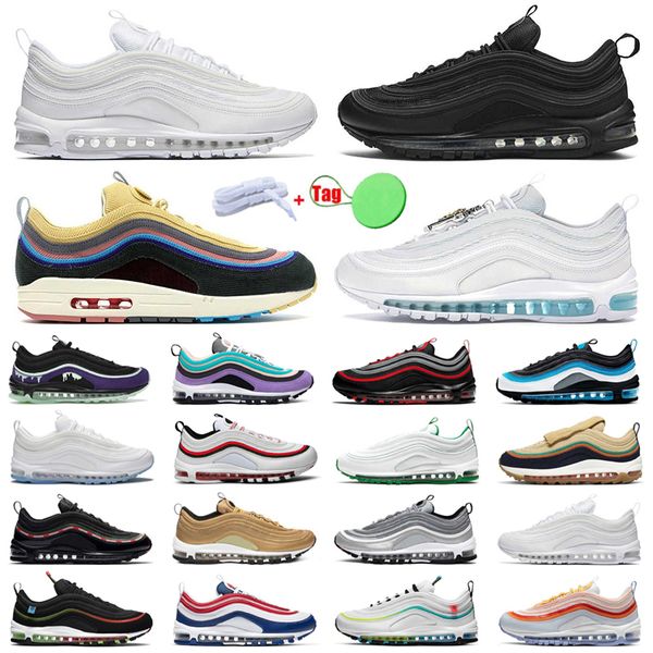 

97s running shoes men women triple black white aurora green worldwide sean wseparatespoon reflective bred game royal neon seoul lucky and go