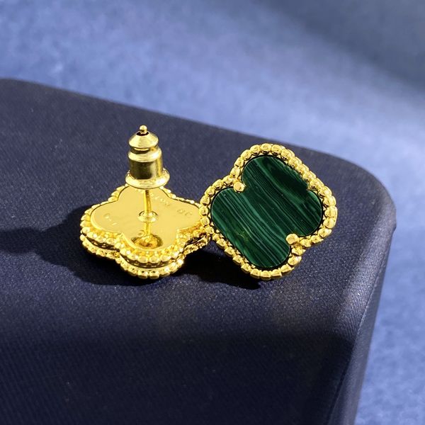 

designer luxury stud earring clover flower diamond cuff earrings brand trends van stud woman fashion ear clip jewelry women gold earing cjew, Golden;silver