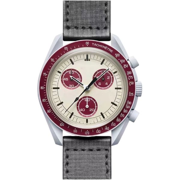 

luxury mens watch designer nylon watch band mechanical stainless steel watch ring automatic movement multi-color can player table sliding bu, Slivery;brown