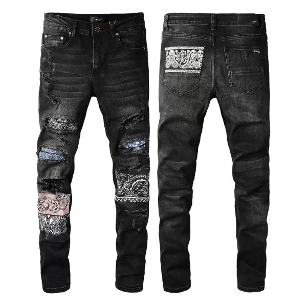 

22ss mens designer jeans fashion distressed ripped biker slim fit motorcycle denim for men s fashion jean mans pants pour ho efn, Blue