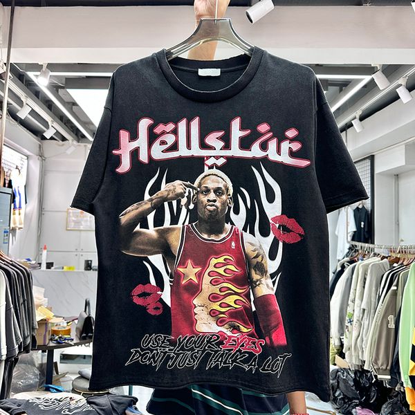 

hip hop tees t-shirts mens oversized shirt suprior printed us size tshirts real pics 23fw, Black;brown