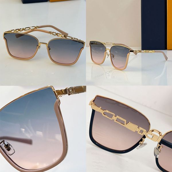 

Luxury metal cat eye frame designer sunglasses with logo on the mirror surface with Z2022E gradient eyeglasses connected to the temples and legs for leisure vacation