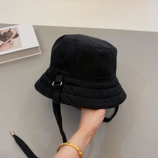 

reversible bucket hat in canvas and nylon cap head, Blue;gray