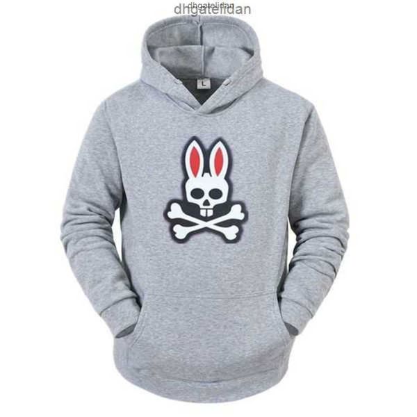 

men's hoodies & sweatshirts psycho skeleton bunny letter print women hoodie fall winter streetwear men sports design sweatshirt harajuk, Black