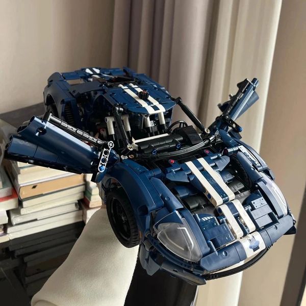 

Technical Blocks MOC 42154 Forded GT Muscle Sports Car Building Block Model Racing Vehicle Assemble Toy Bricks for Kids Adult Gift 66666, Multicolor