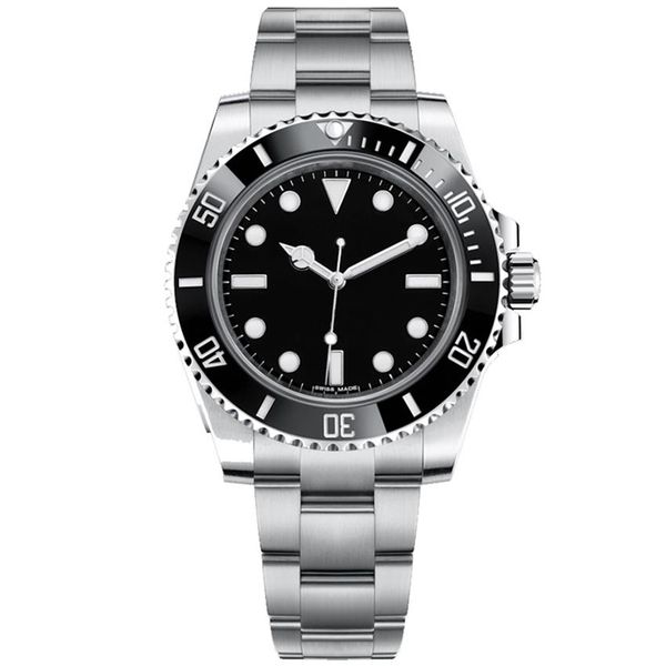 

luxury mens automatic mechanical ceramics watches 40mm full stainless steel gliding buckle swim wristwatches sapphire super lumino254u, Slivery;brown