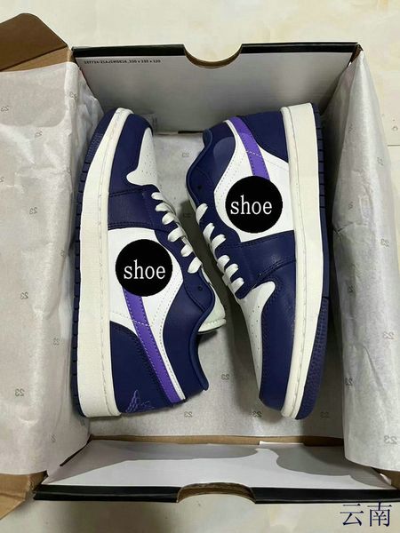 

retro sports shoes 1 low white purple men /women/kids basketball shoes youth gs basketball sneakers