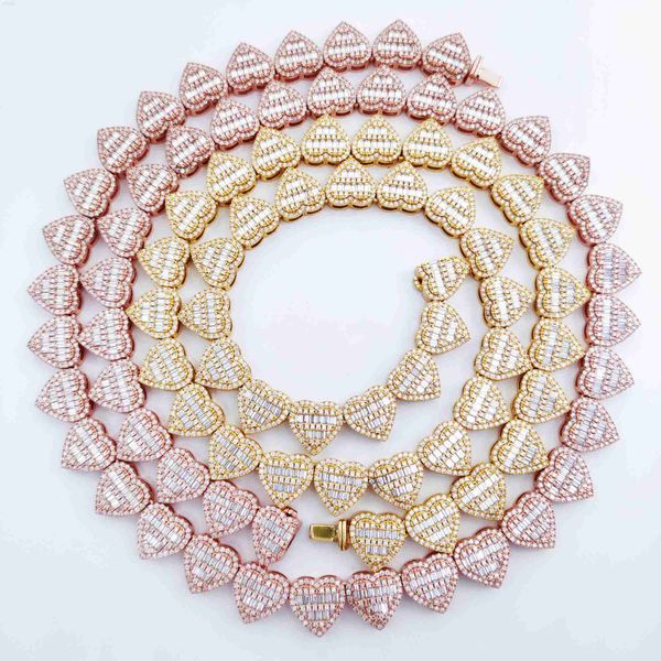 

factory wholesale vvs d color moissanite necklace 13mm wide heart shape cuban link chain necklace, Silver