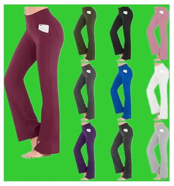 

lulus women summer sports activewear yoga pants bootcut flare leg tummy control stretch quick dry dark grey wine ion grey fitness workout pa, White;red