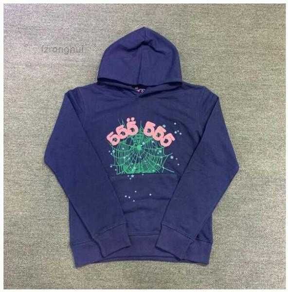 

2023 men's spider hoodies sp5der hoodie 555555 pink sweatshirts men women foam print web graphic 555555 pullovers 4 eibj, Black