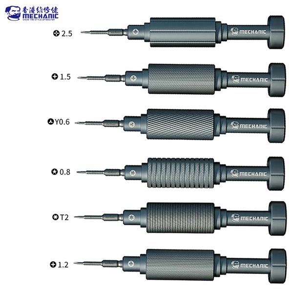 Screwdrivers MECHANIC Screwdriver T2 Y0.6 Pentalobe Convex Cross Torx Precision Phone Disassembly Clock Repair Opening Tool 230414