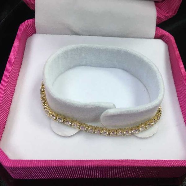 

yu ying hip- hop jewelry custom make really 18 k gold tennis bracelet moissanite 3 mm mensiced out tennis chain, Silver